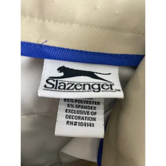 Slazenger Golf Pants Size W34 L30 Flat Front Chino Khaki Beige Zipper Front - Picture 5 of 8